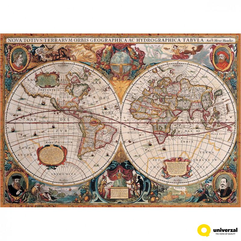 PUZZLE 1000 DELOVA 6000-1997 ORBIS GEOGRAPHICA WORLD MAP 