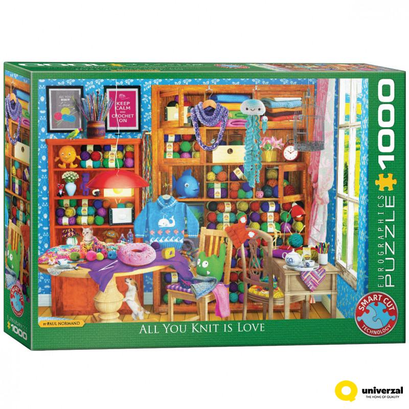 PUZZLE 1000 DELOVA 6000-5405 ALL YOU KNIT IS LOVE BY PAUL N 