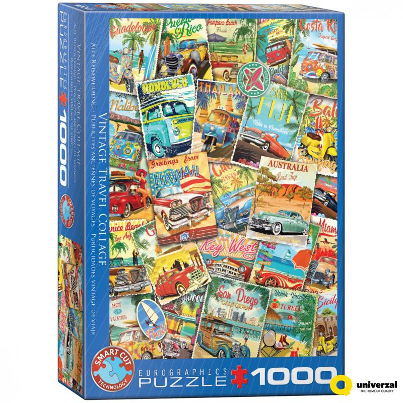 PUZZLE 1000 DELOVA 6000-5628 VINTAGE TRAVEL COLLAGE 