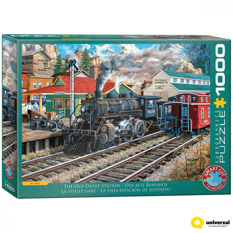 PUZZLE 1000 DELOVA 6000-5876 OLD DEPOT STATION BY KEN ZYLLA 