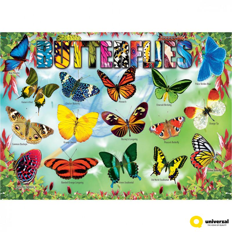 PUZZLE 100 DELOVA  6100-5485 BUTTERFLIES 