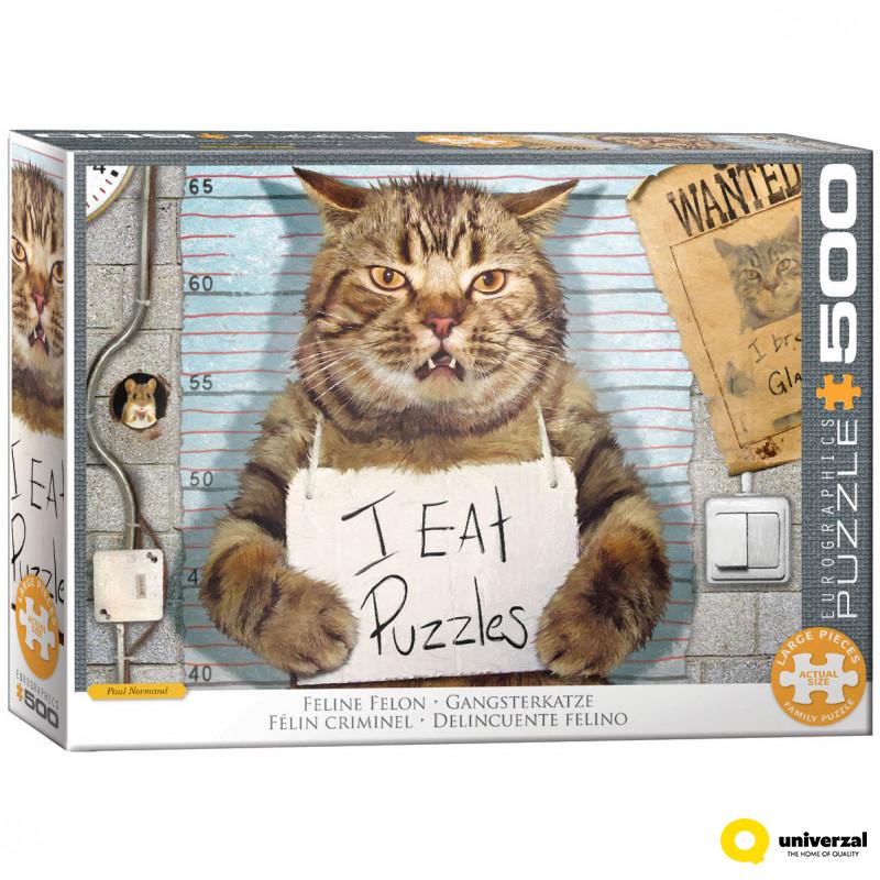 PUZZLE 500 DELOVA  6500-5786 FELONY CAT BY PAUL NORMAND 
