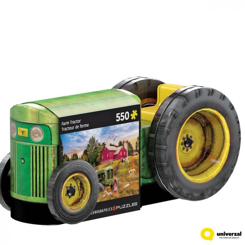 PUZZLE 550 DELOVA 8551-5780 VINTAGE TRACTOR SHAPED TIN 550 