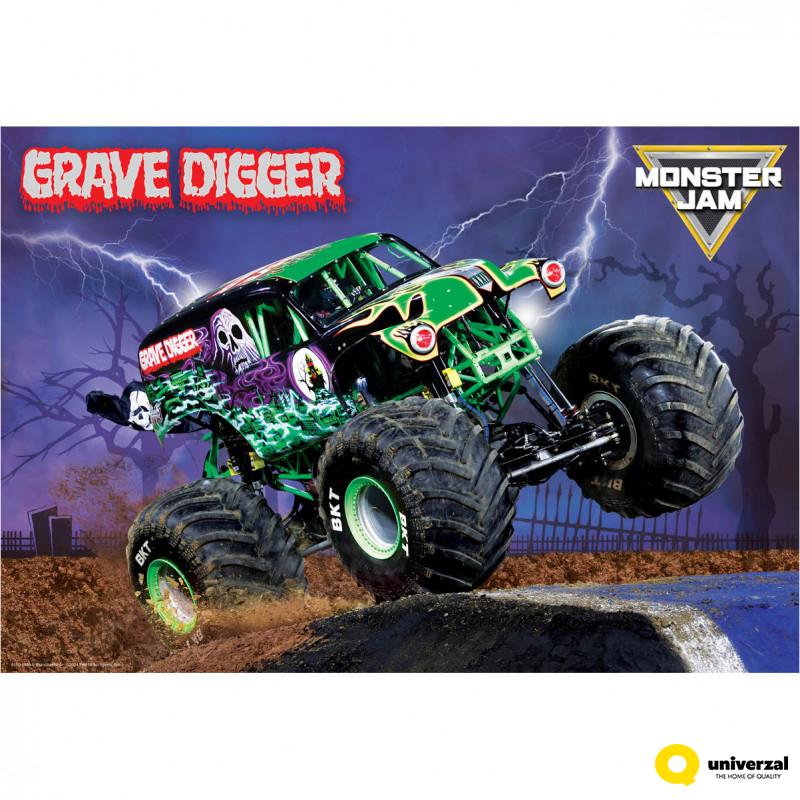 PUZZLE LUNCH BOX  9100-5938 GRAVE DIGGER TIN - MNSTER JAM 