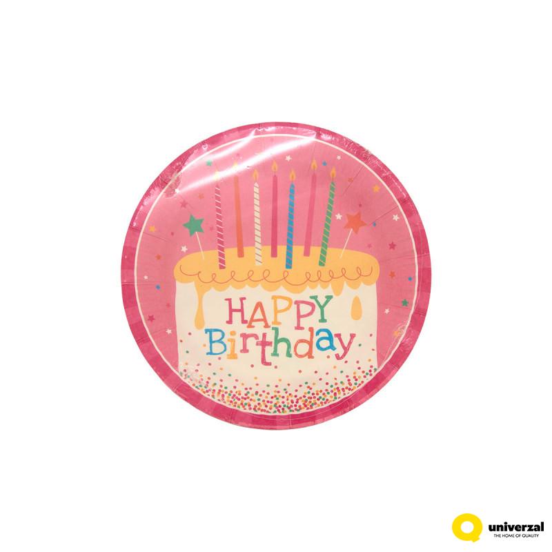 TANJIR KARTONSKI 6/1 18CM PINK OCTOPUS UNL-2528 