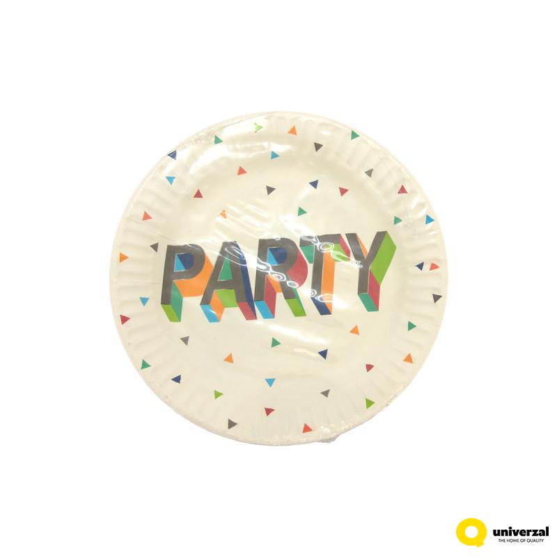 TANJIR KARTONSKI 6/1 18CM BELI OCTOPUS UNL-2533 