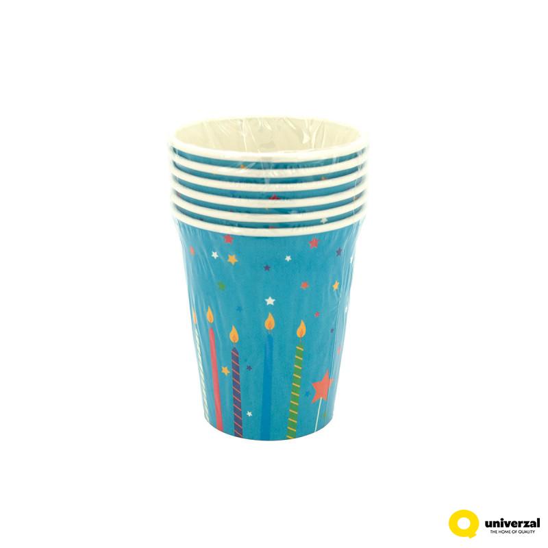 ČAŠA KARTONSKA 6/1 PLAVA 250ml OCTOPUS UNL-2526 