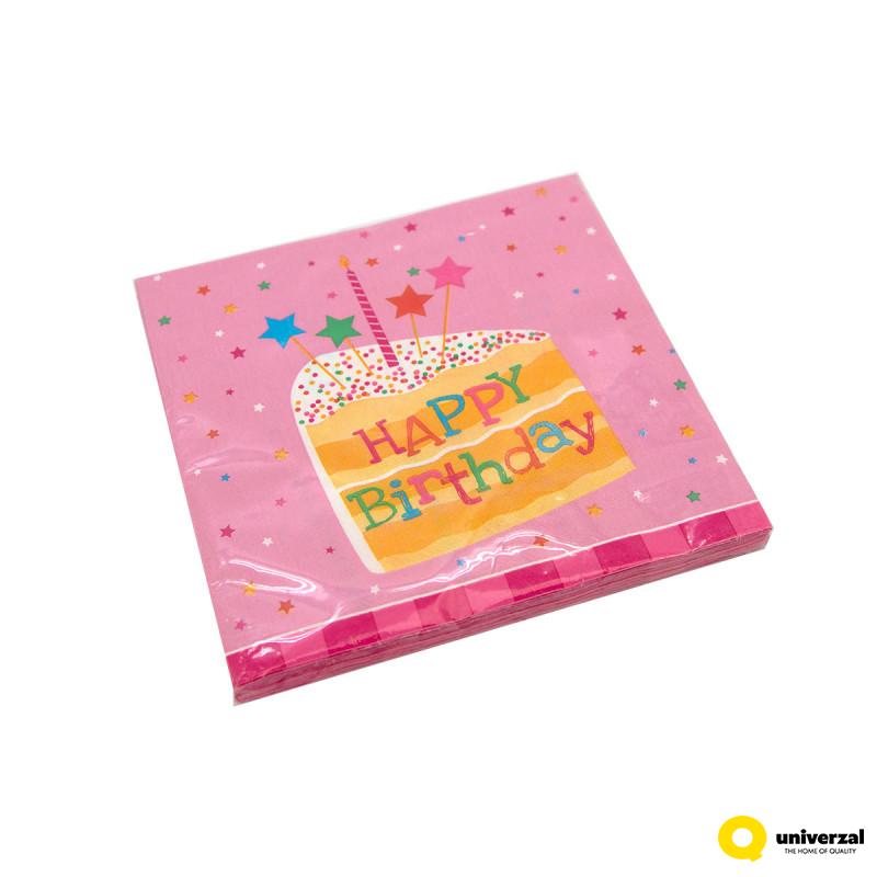 SALVETE 33X33CM 16/1 2SLOJ PINK OCTOPUS UNL-2536 