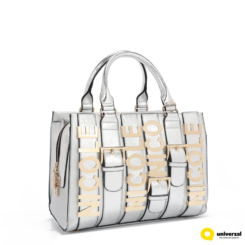 TORBA NICOLE LEE P17203 LOGO WHITE SS2025 