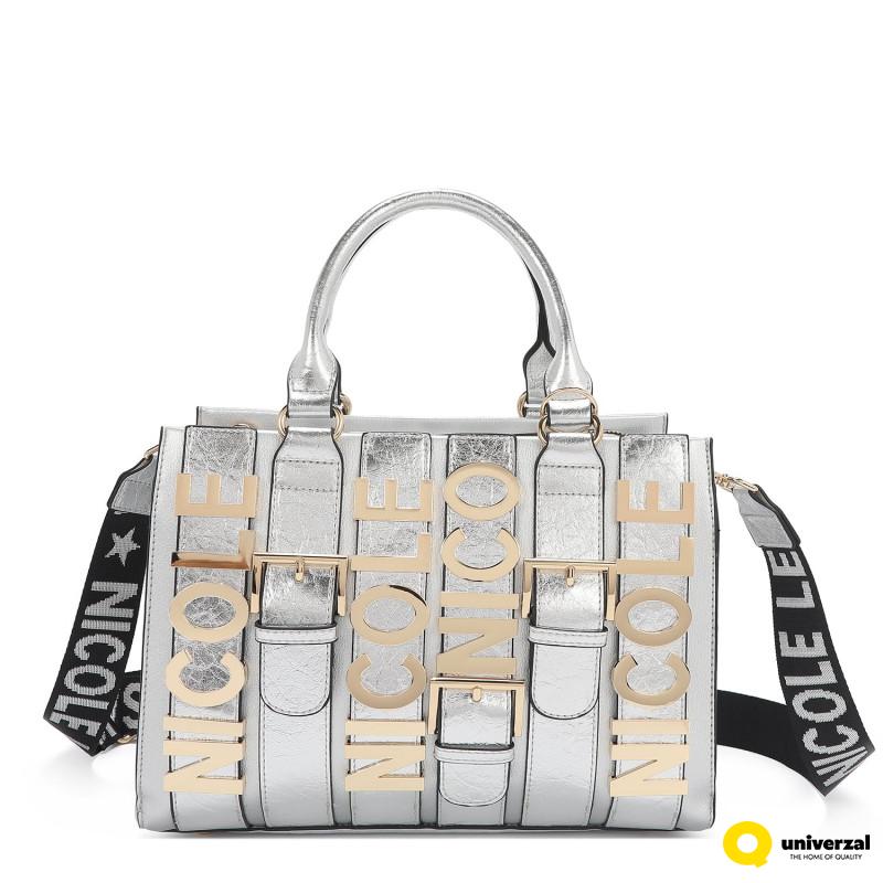 TORBA NICOLE LEE P17203 LOGO WHITE SS2025 