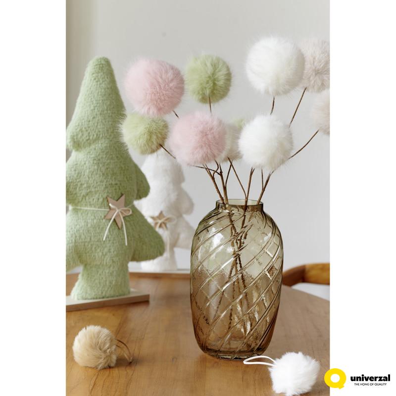 GRANA DEKORATIVNA SA 3 PAHULJASTE KUGLICE 70CM ZELENA 531378 