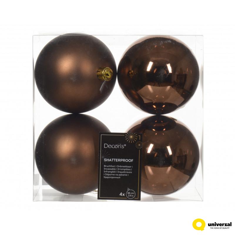 KUGLA NOVOGODIŠNJA 4/1 10CM ESPRESSO 022077 