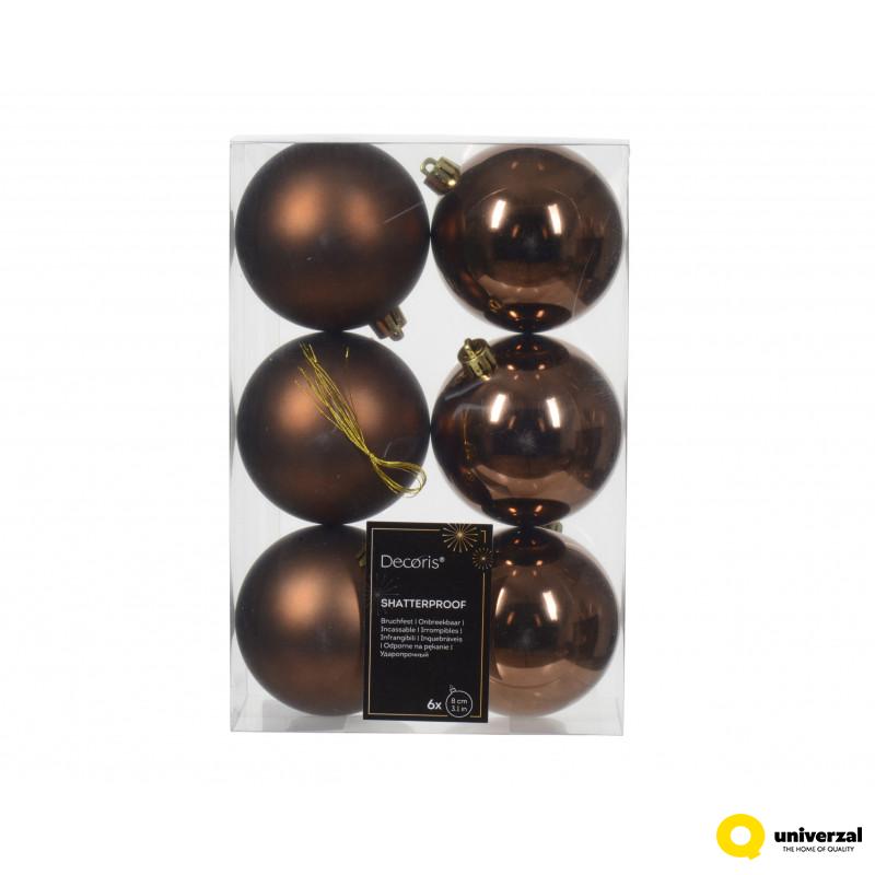 KUGLA NOVOGODIŠNJA 6/1 8CM ESPRESSO 022111 