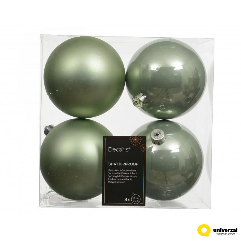KUGLA NOVOGODIŠNJA 4/1 10CM GREEN 022678 