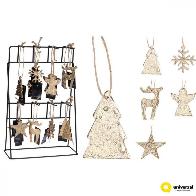 NOVOGODIŠNJI UKRAS FIGURA VISEĆA 5ASS A98810420XMAS 