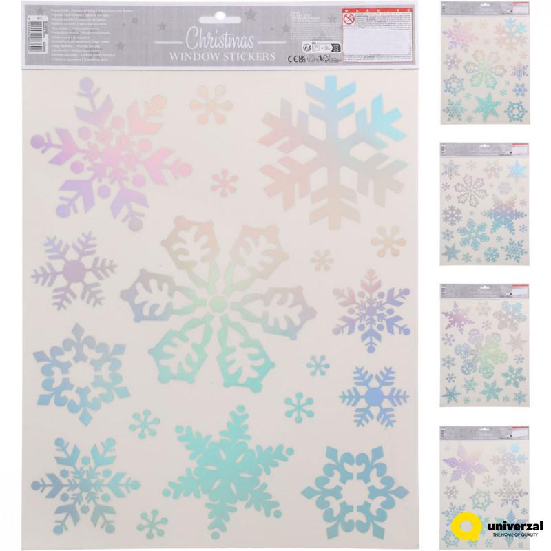 NOVOGODIŠNJI STIKERI ZA PROZOR 42X30CM SNOWFLA BCC710260XMAS 