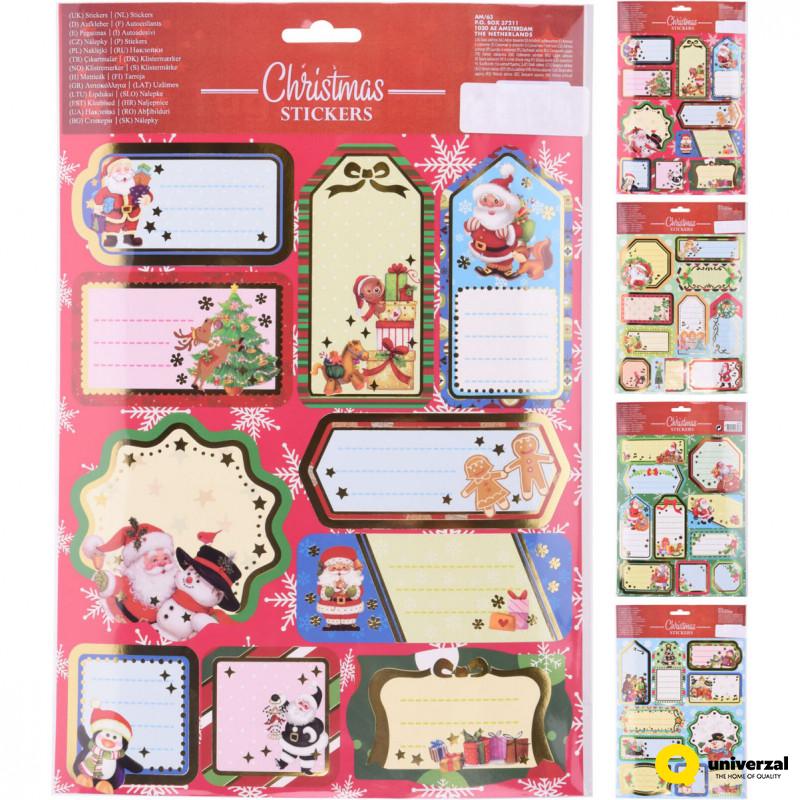 NALEPNICE ZA POKLON 20X30 4ASS BCC711040XMAS 