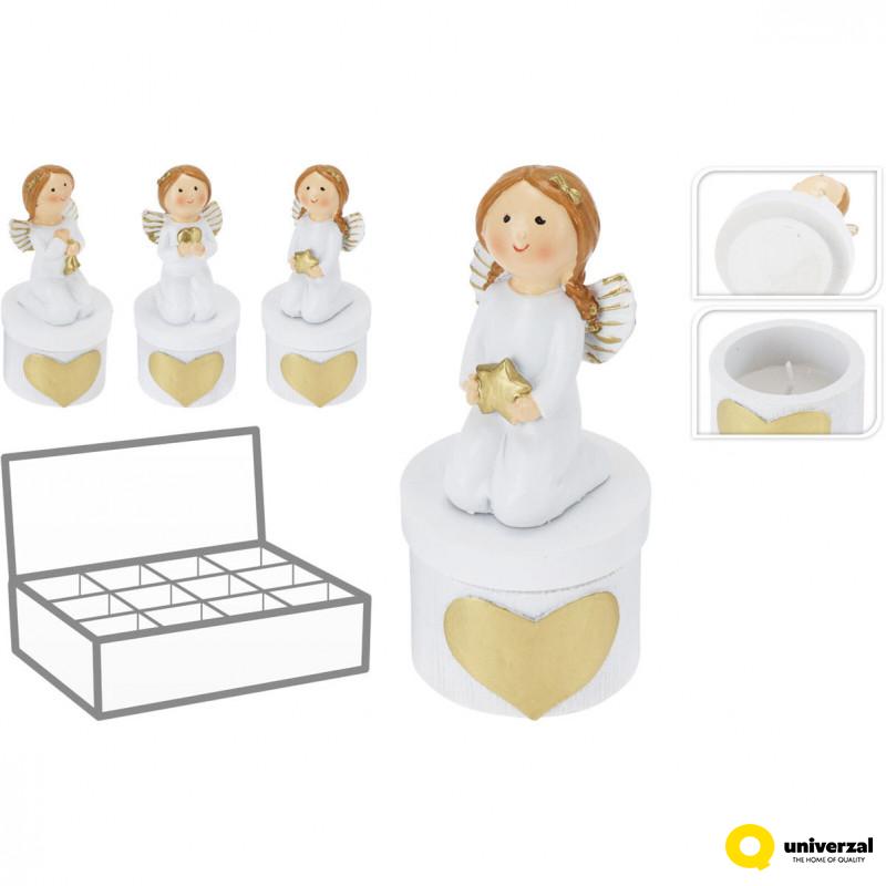 SVEĆA UKRASNA ANDJEO 5X12CM ALX630580 