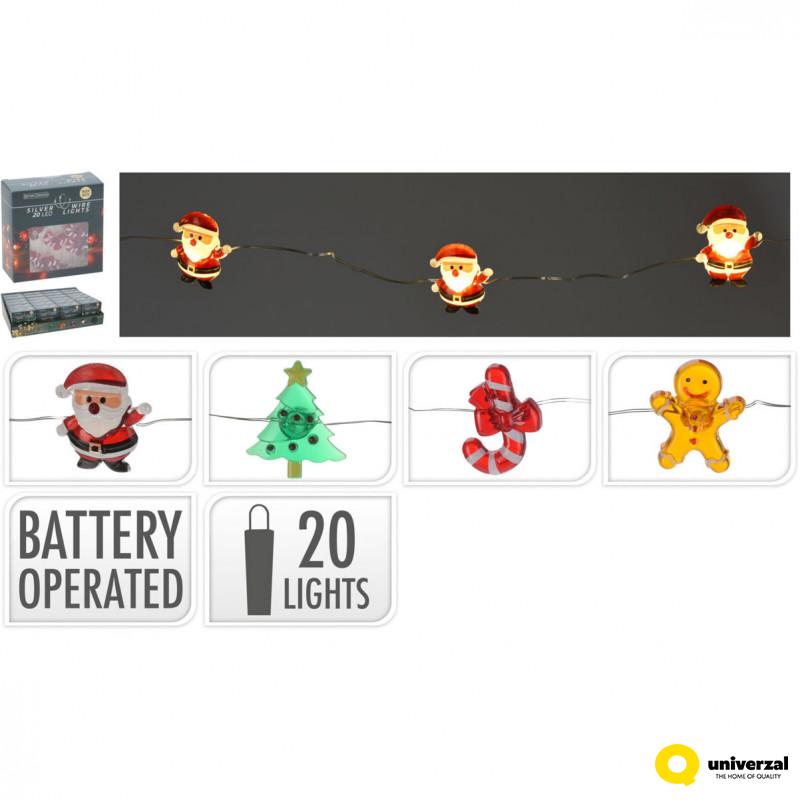 LAMPICE NOVOGODIŠNJE 20 LAMPICA 4 MOTIVA AX9731920 