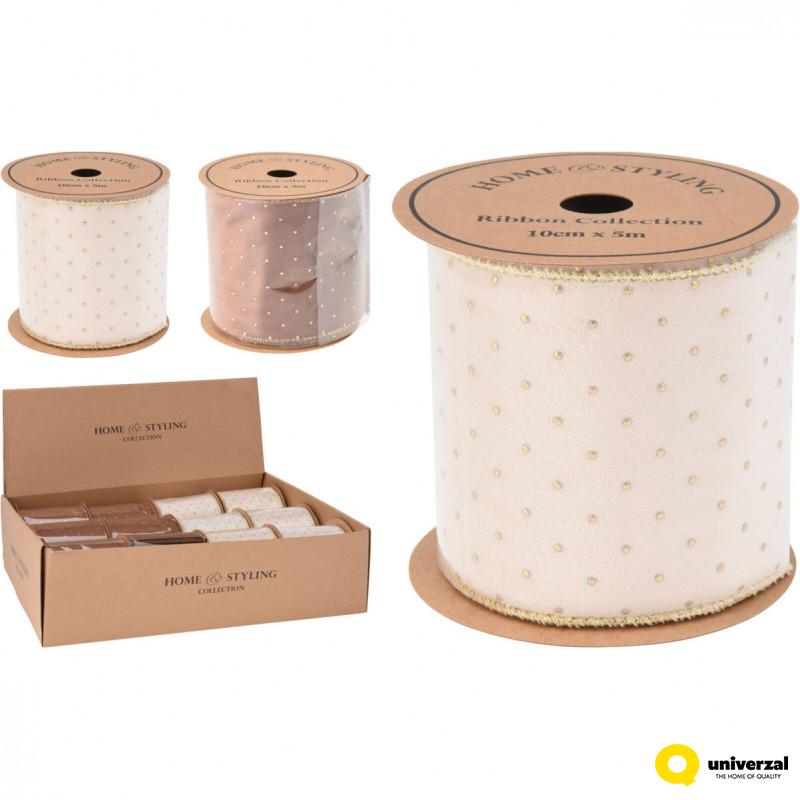 TRAKA UKRASNA SA ZLATN TAČKICAMA 2 MOTIVA  CAA811950 