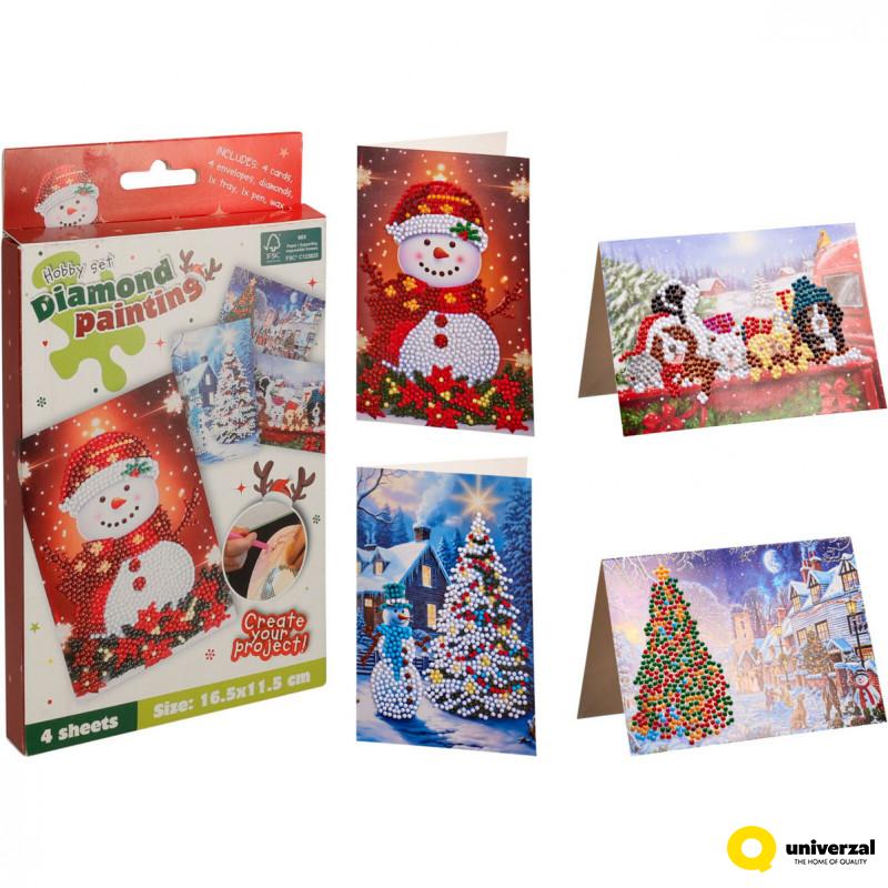 SET BOŽIĆNI ČESTITKI SA SA DIJAMANTSKIM 4/1 492100500 