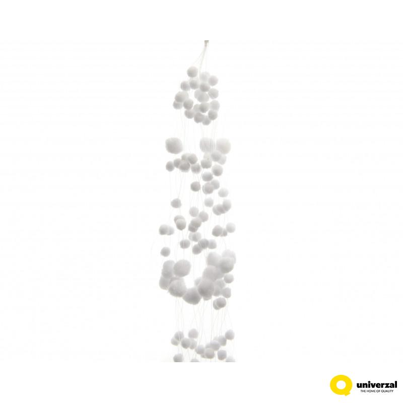 GIRLANDA NOVOGODIŠNJA GRUDVE 135CM BELA 474000 