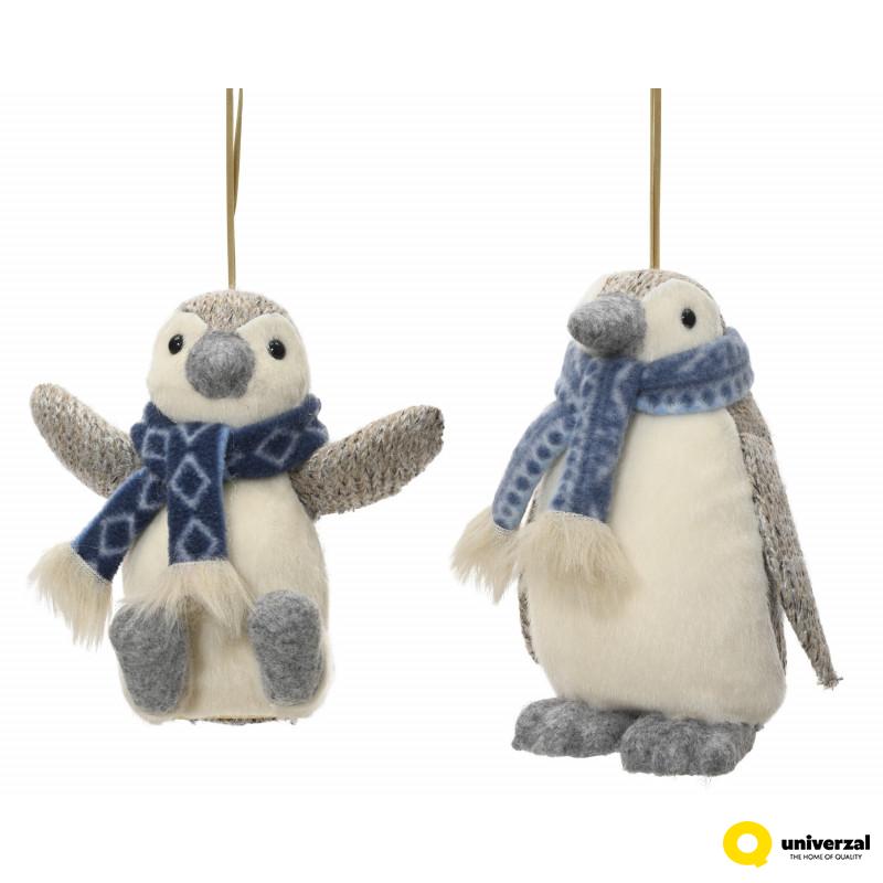 UKRAS DEKORATIVNI PINGVIN 16CM KREM 729545 