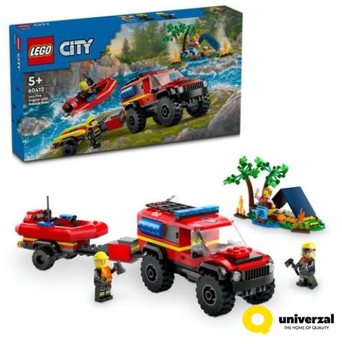 KOCKE LEGO CITY 60412 FIRE ENGINE WITH LIFEBOAT 