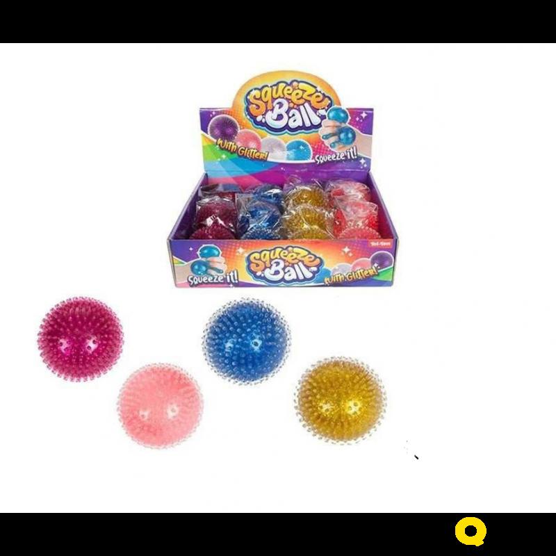 LOPTICA ANTI STRES 8CM GLITTER SQUEEZE BALL 35104Z 