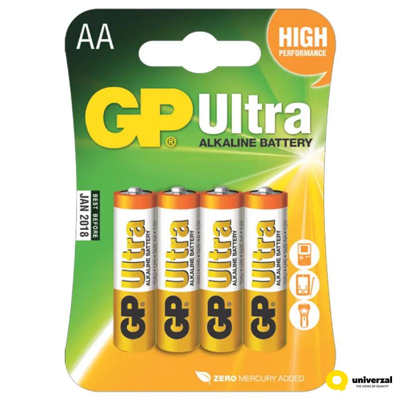 BATERIJE GP ULTRA 4/1 LR6 1.5V 15AU ALKALNE 