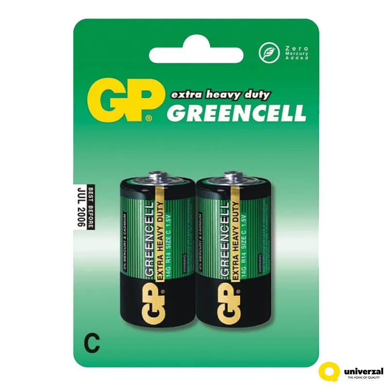 BATERIJE GP GREENCELL 2/1 R14 1.5V 14GU2 