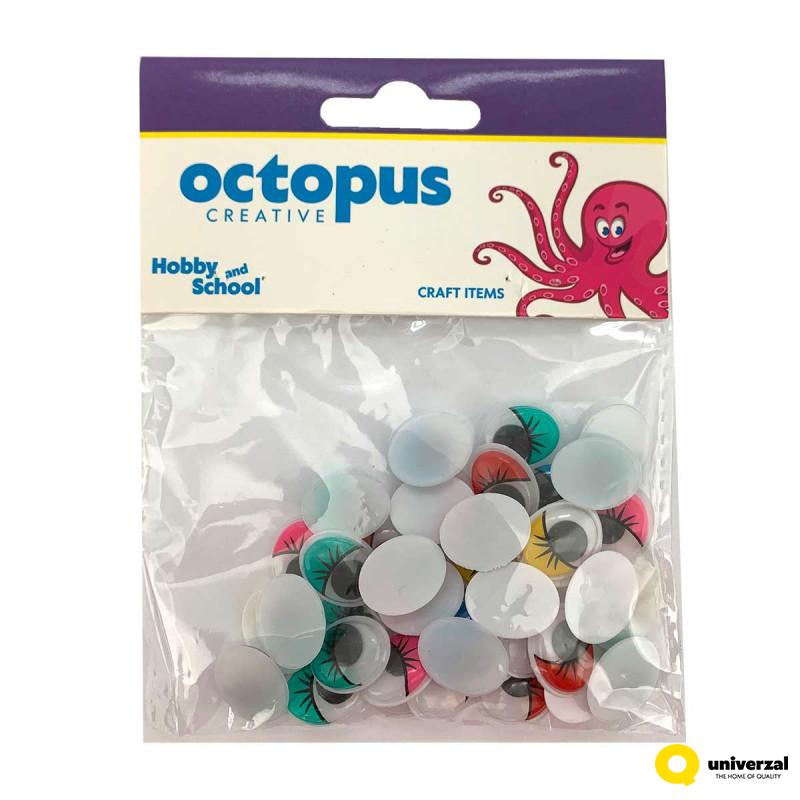 DEKORATIVNE OČI OVALNE U BOJI 12X15mm 40kom OCTOPUS UNL-0864 