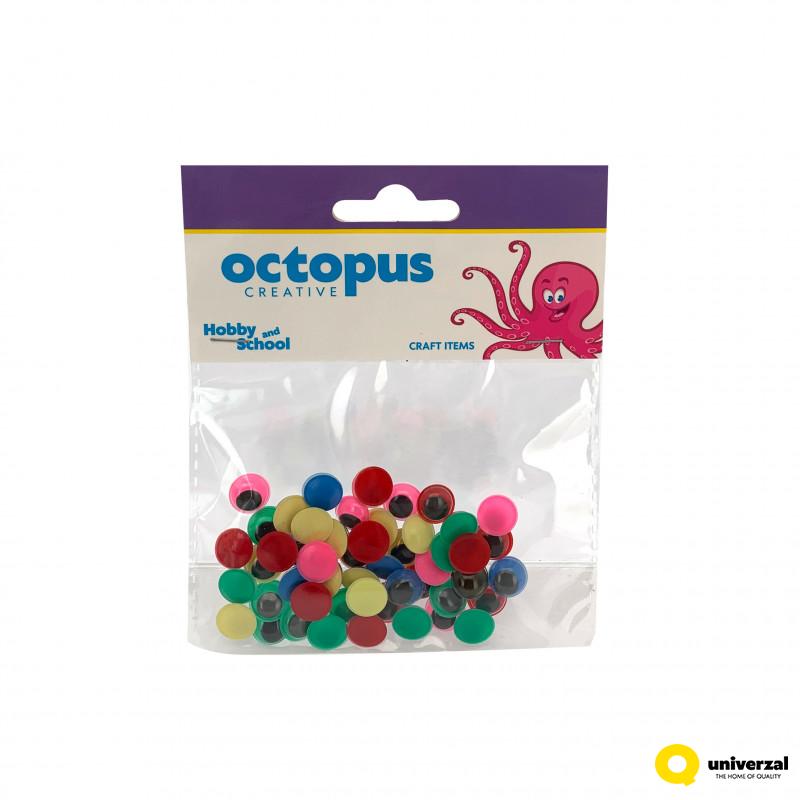 DEKORATIVNE OČI U BOJI 10mm 50kom UNL-0866 OCTOPUS 