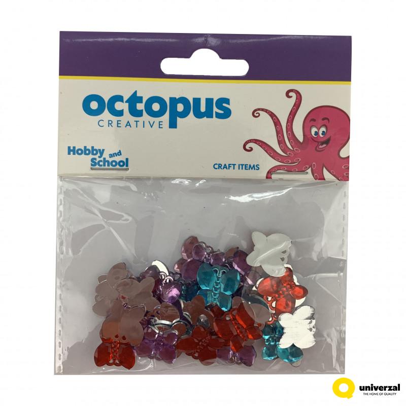 DEKORATIVNI CIRKONI LEPTIRIĆI 15X14mm 40kom OCTOPUS UNL-0926 