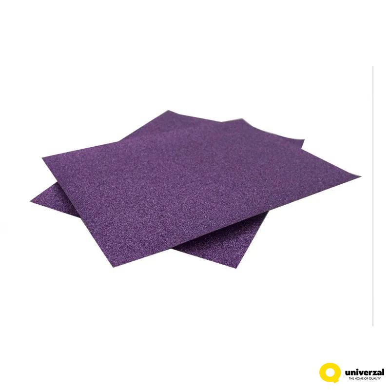 DEKORATIVNI KARTON GLITER PURPLE 250g A4 10/1  UNL-0714 