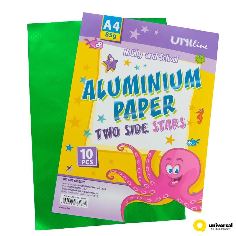 DEKORATIVNI PAPIR ALUMINIJUMSKI 10/1 ZELENI UNL-1095 