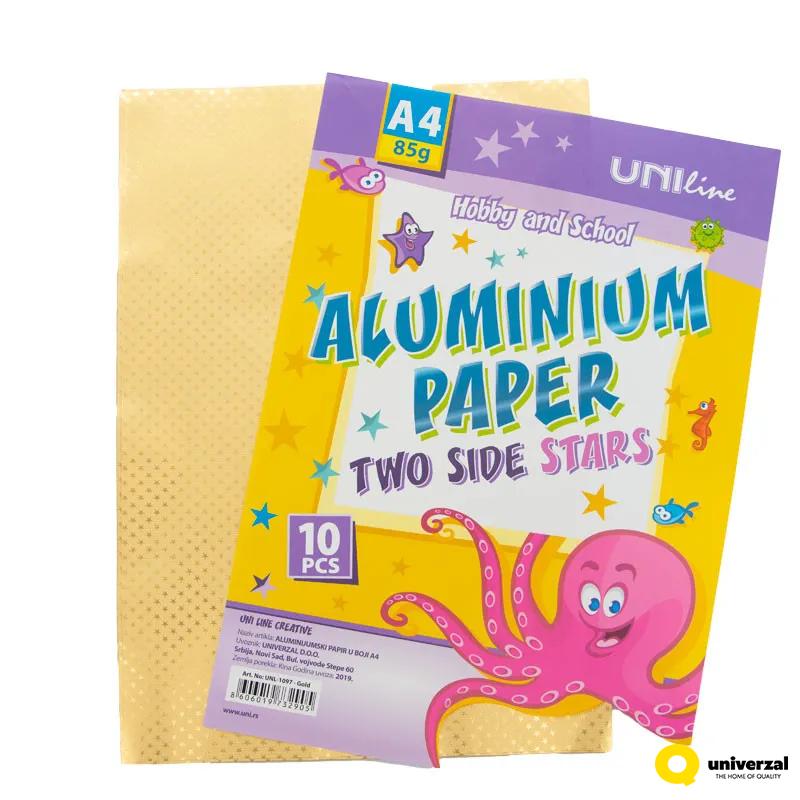 DEKORATIVNI PAPIR ALUMINIJUMSKI 10/1 ZLATNI UNL-1097 