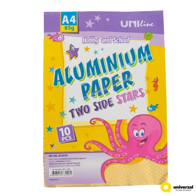 DEKORATIVNI PAPIR ALUMINIJUMSKI 10/1 ZLATNI UNL-1097 