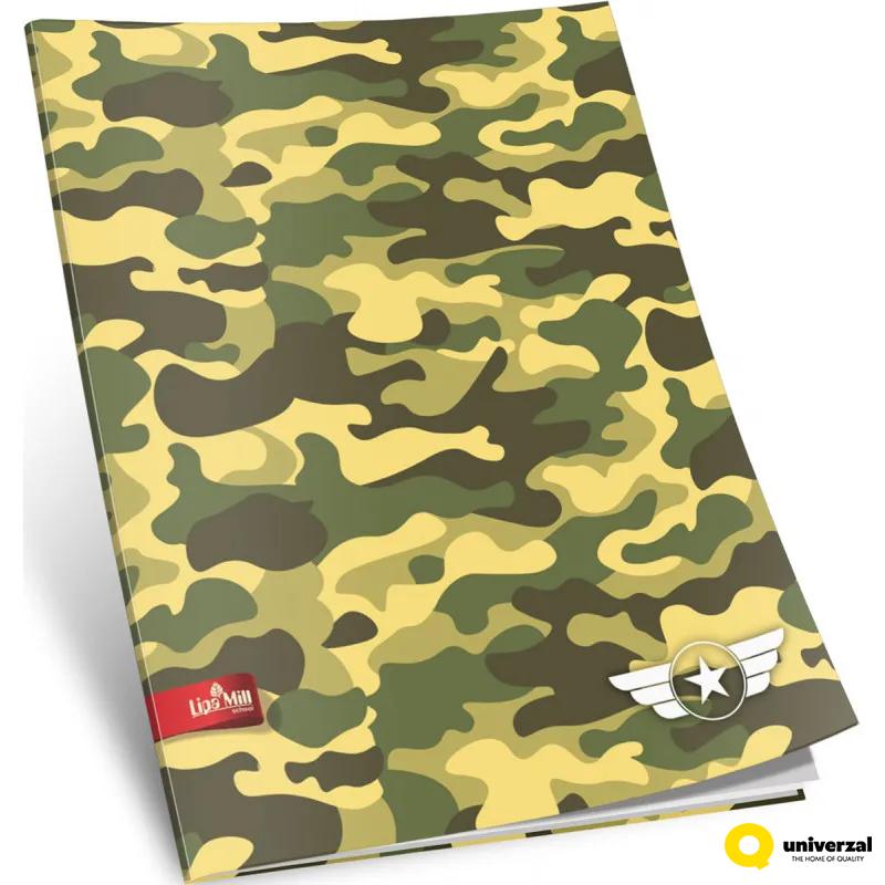 SVESKA A4 SITNI KARO 42L MILITARY 