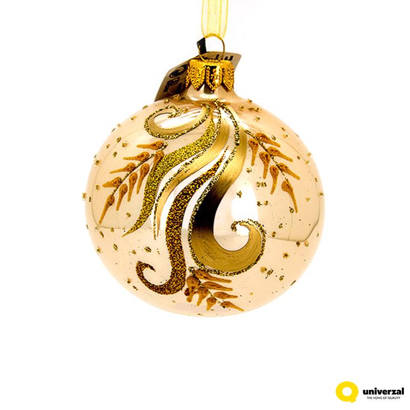 KUGLA NOVOGODIŠNJA STAKLENA 8CM PEARL 050346 