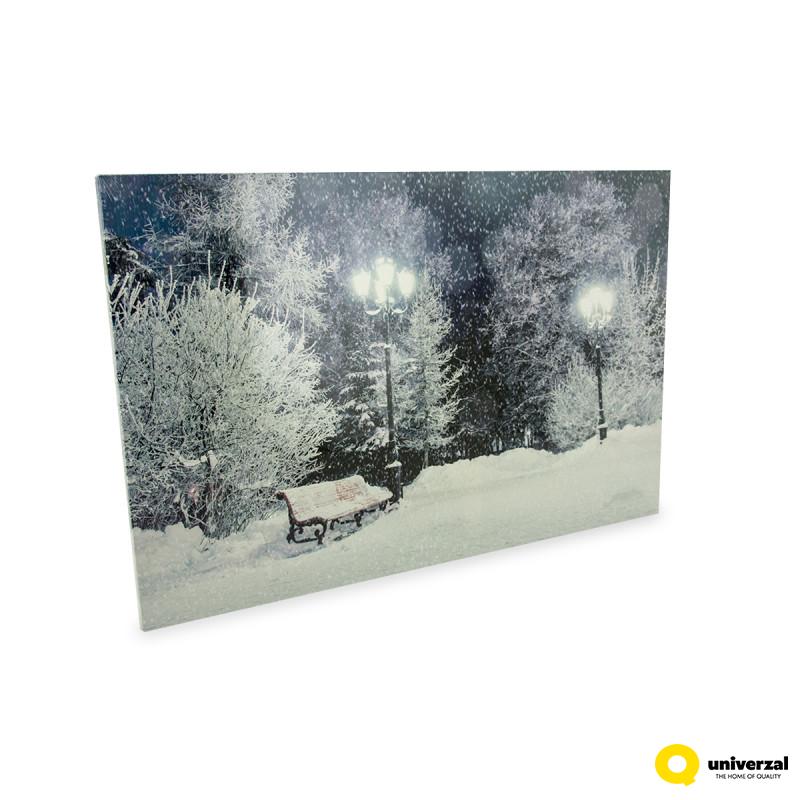 SLIKA ZIDNA NOVOGODIŠNJA SA LED SVETLOM 1.5x38x58cm 485486 