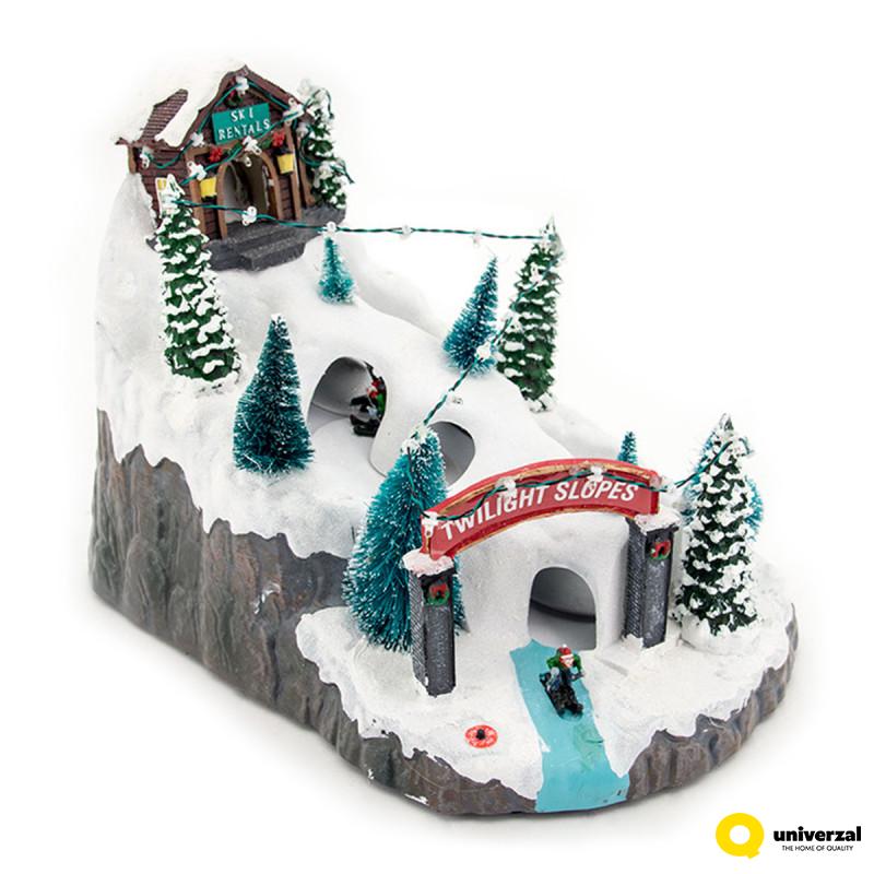 NOVOGODIŠNJE SELO SA LED SVETLOM 23X34X26CM 485648 