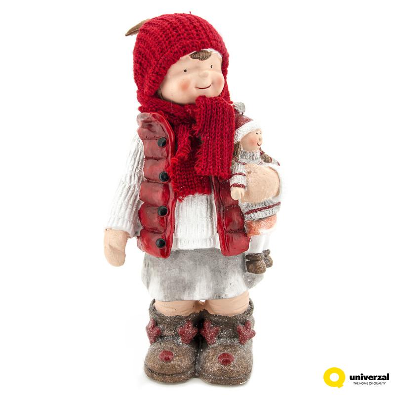 KERAMIČKA FIGURA NOVOGODIŠNJA  DEČAK-DEVOJČICA 530634 