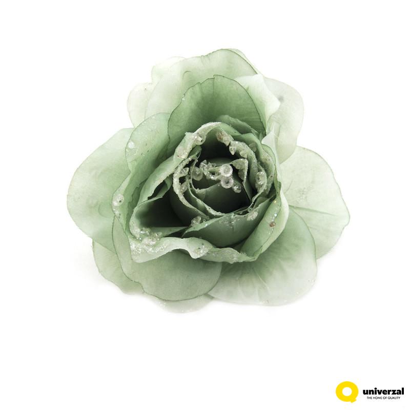 DEKORATIVNI UKRAS CVET 14X8.5CM ZELENI 629450 