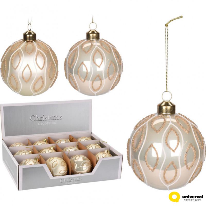 KUGLA NOVOGODIŠNJA 8CM GLITER ABT620090 