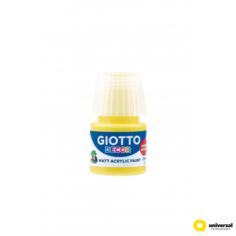 BOJA AKRILNA ŽUTA GIALLO 25ML GIOTTO DECOR 538102 