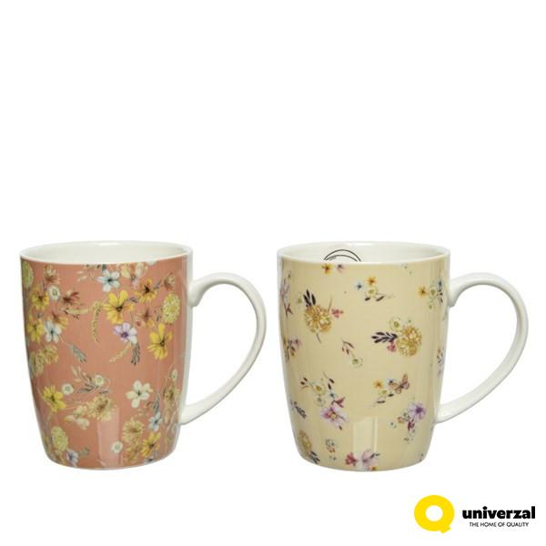 ŠOLJA PORCELANSKA CVETNA 12.3X8.5X10CM 82.5438 