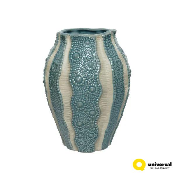 VAZA KERAMIČKA PLAVO BELA 15X15X21.5CM 82.9160 