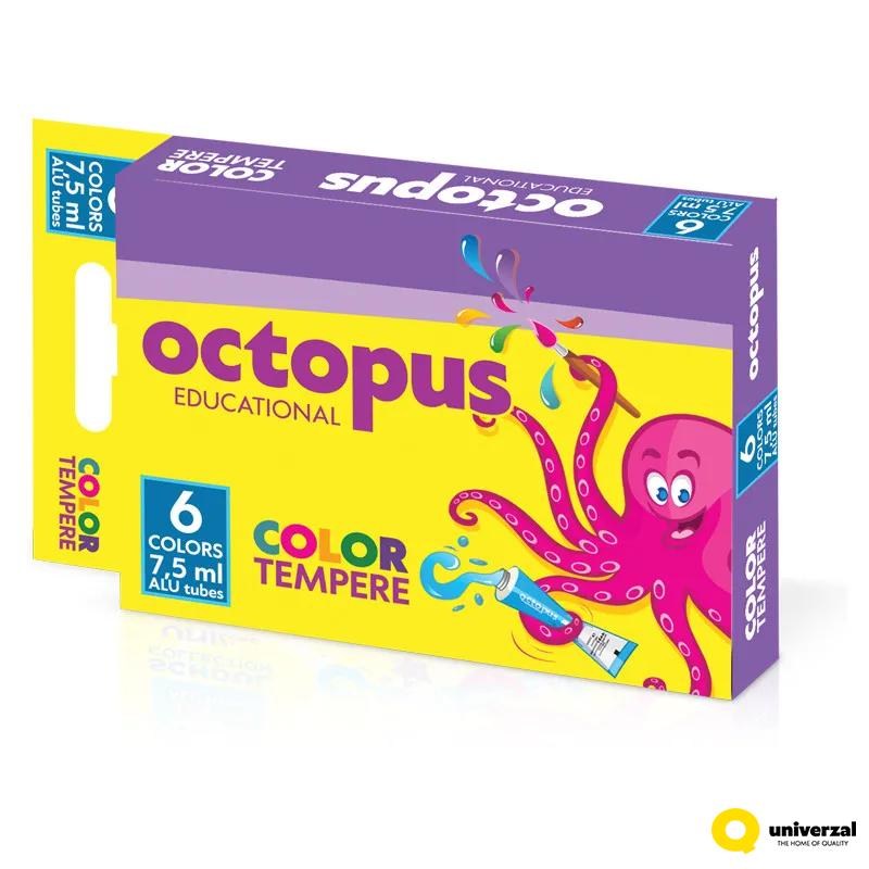 TEMPERA OCTOPUS 7.5ml 6/1 KARTONSKO PAKOVANJE UNL-0579 