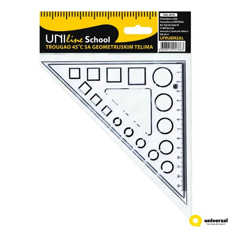 TROUGAO 45 SA GEOMETRIJSKIM OBLICIMA UNI-LINE UNL-0018 